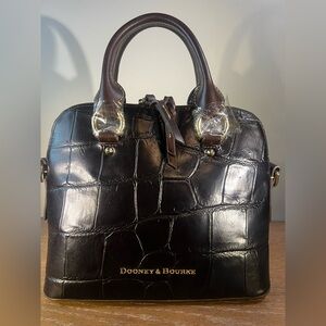Dooney & Bourke Brown T Moro Croc Cameron Satchel